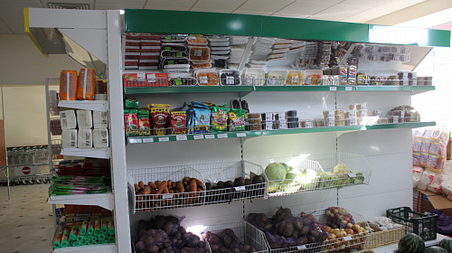 Пристенный стеллаж Евромаркет ПС0033 с пятью проволочными корзинами Пристенный стеллаж Евромаркет ПС0033 с пятью проволочными корзинами