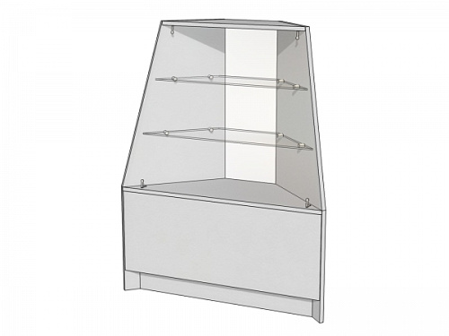 Витрина угловая наружная Витрина Плюс Д9ВУН-700х700х1250 Витрина угловая наружная Витрина Плюс Д9ВУН-700х700х1250