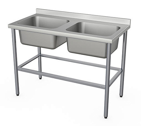 Ванна моечная цельнотянутая двухсекционная Атеси Престиж ВСМЦ-П-2.500.400-1-02 (ВСМЦ-2/1200Н) Ванна моечная цельнотянутая двухсекционная Атеси Престиж ВСМЦ-П-2.500.400-1-02 (ВСМЦ-2/1200Н)