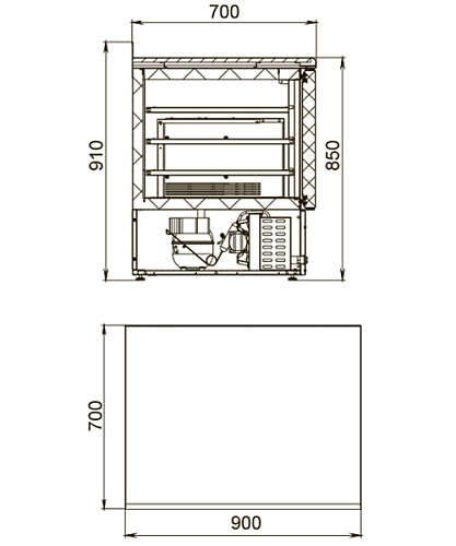 Стол холодильный Polair TDi2GN-G Стол холодильный Polair TDi2GN-G
