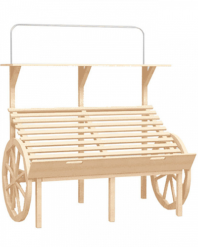 Стеллаж овощной Евромаркет Ф012 в виде телеги EM-02.112.000 СБ Стеллаж овощной Евромаркет Ф012 в виде телеги EM-02.112.000 СБ