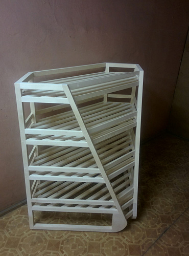 Угловой деревянный стеллаж Евромаркет Б015 для хлеба внутренний EM-02.215.000 СБ Угловой деревянный стеллаж Евромаркет Б015 для хлеба внутренний EM-02.215.000 СБ