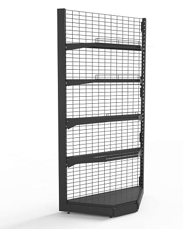 Угловой сетчатый стеллаж Евромаркет СС0053 внутренний Угловой сетчатый стеллаж Евромаркет СС0053 внутренний