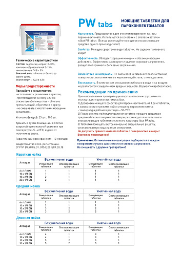 Моющие таблетки Abat PW tabs (25 шт.) Моющие таблетки Abat PW tabs (25 шт.)