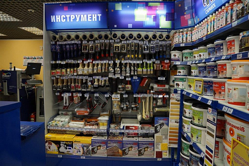 Пристенный стеллаж Евромаркет ПС00104 для кистей и валиков Пристенный стеллаж Евромаркет ПС00104 для кистей и валиков