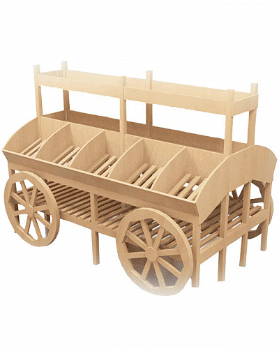 Стеллаж овощной Евромаркет Ф011 в виде телеги EM-02.111.000 СБ Стеллаж овощной Евромаркет Ф011 в виде телеги EM-02.111.000 СБ