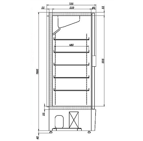 Холодильный шкаф Ариада RAPSODY R1400LS Холодильный шкаф Ариада RAPSODY R1400LS