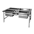 Стол производственный для очистки картофеля СП-16 Проммаш без полки Стол производственный для очистки картофеля СП-16 Проммаш без полки