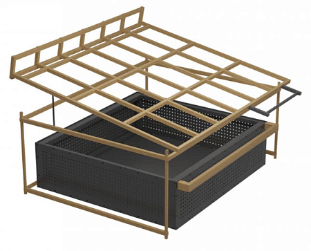 Овощной развал с накопителем и регулировкой наклона Евромаркет ПОН000009 Овощной развал с накопителем и регулировкой наклона Евромаркет ПОН000009