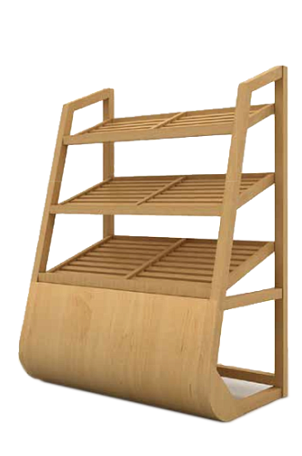 Хлебый стеллаж – витрина Евромаркет с задней загрузкой Хлебый стеллаж – витрина Евромаркет с задней загрузкой