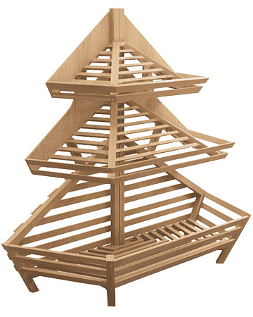 Стеллаж торцевой хлебный Евромаркет Б004 трапециевидный EM-02.204.000 СБ Стеллаж торцевой хлебный Евромаркет Б004 трапециевидный EM-02.204.000 СБ