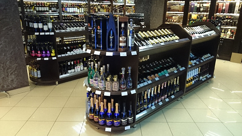 Островной стеллаж Евромаркет ОС0044 с полукруглыми полками, для вина и алкоголя Островной стеллаж Евромаркет ОС0044 с полукруглыми полками, для вина и алкоголя