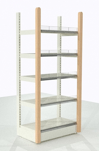 Стеллаж пристенный Евромаркет СА0088 с передней стойкой, без задней стенки Стеллаж пристенный Евромаркет СА0088 с передней стойкой, без задней стенки