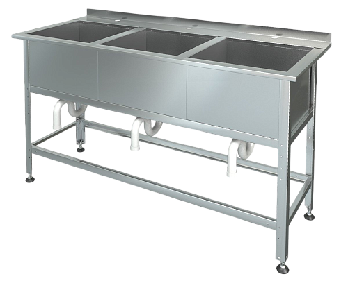Мойка с бортом трехсекционная МХМ Мойка с бортом трехсекционная МХМ