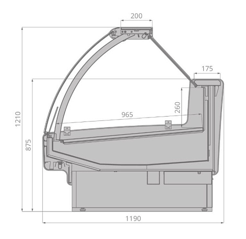 Холодильные витрины Brandford Aurora 250 рыба на льду Холодильные витрины Brandford Aurora 250 рыба на льду