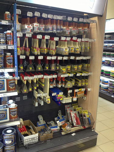 Пристенный стеллаж Евромаркет ПС00104 для кистей и валиков Пристенный стеллаж Евромаркет ПС00104 для кистей и валиков