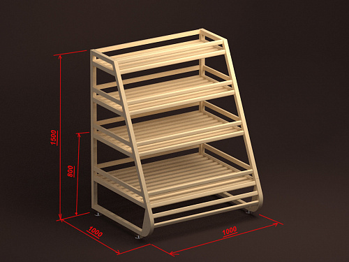 Хлебный стеллаж Евромаркет Б010 с четырьмя прямыми полками EM-02.210.000 СБ Хлебный стеллаж Евромаркет Б010 с четырьмя прямыми полками EM-02.210.000 СБ