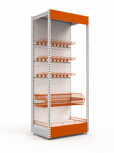 Пристенный стеллаж Евромаркет ПС00104 для кистей и валиков Пристенный стеллаж Евромаркет ПС00104 для кистей и валиков