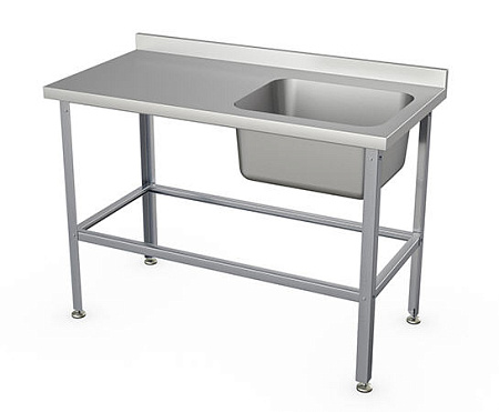 Ванна моечная цельнотянутая со столом Атеси Стандарт ВСМЦС-С-1П.500.400-1200.600-1-02 (ВСМЦ-1/1200) Ванна моечная цельнотянутая со столом Атеси Стандарт ВСМЦС-С-1П.500.400-1200.600-1-02 (ВСМЦ-1/1200)