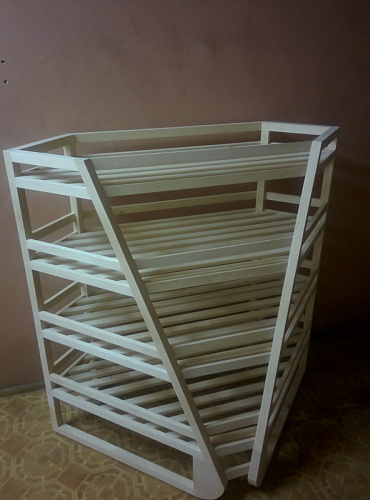 Угловой деревянный стеллаж Евромаркет Б015 для хлеба внутренний EM-02.215.000 СБ Угловой деревянный стеллаж Евромаркет Б015 для хлеба внутренний EM-02.215.000 СБ