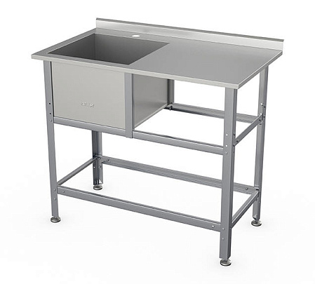 Ванна моечная со столом Атеси Бюджет ВСМС-Б-1Л.600-1350.750-1-02 (ВМС-1/600) с бортом Ванна моечная со столом Атеси Бюджет ВСМС-Б-1Л.600-1350.750-1-02 (ВМС-1/600) с бортом