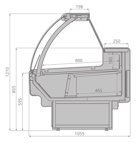 Холодильные витрины Brandford Aurora Slim 250 кондитерские Холодильные витрины Brandford Aurora Slim 250 кондитерские