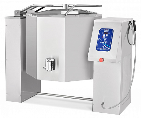 Опрокидываемый котел с автоматическим приводом Abat КПЭМ-160-О со сливным краном Опрокидываемый котел с автоматическим приводом Abat КПЭМ-160-О со сливным краном