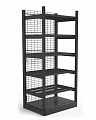 Пристенный стеллаж Евромаркет СС0052 сетчатый, с передней стойкой Пристенный стеллаж Евромаркет СС0052 сетчатый, с передней стойкой