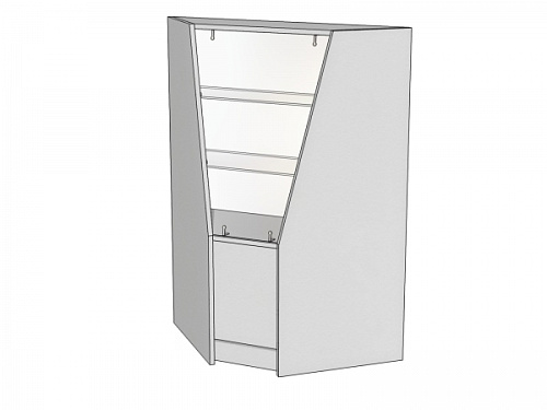Витрина угловая внутренняя Витрина Плюс Д10ВУВ-700х700х1250 Витрина угловая внутренняя Витрина Плюс Д10ВУВ-700х700х1250