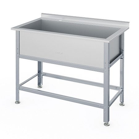 Ванна моечная длинная односекционная Атеси Бюджет ВСМ-Б-1.1110.530-1-02 (ВМ-1/530/1210) с бортом Ванна моечная длинная односекционная Атеси Бюджет ВСМ-Б-1.1110.530-1-02 (ВМ-1/530/1210) с бортом