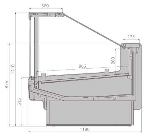 Холодильные витрины Brandford Aurora SQ 190 рыба на льду Холодильные витрины Brandford Aurora SQ 190 рыба на льду