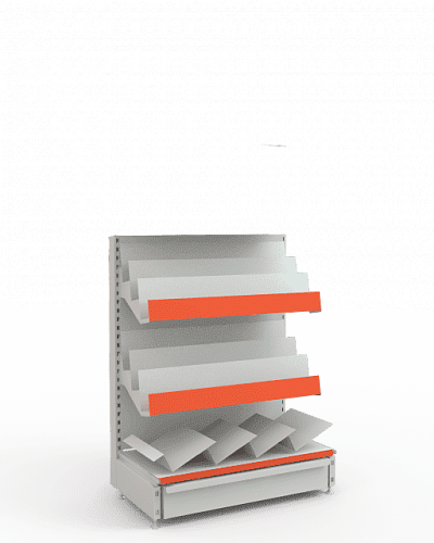 Пристенный стеллаж Евромаркет ПС00107 для журналов Пристенный стеллаж Евромаркет ПС00107 для журналов