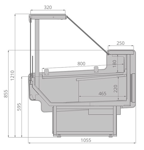 Холодильные витрины Brandford Aurora Slim SQ 125 кондитерские Холодильные витрины Brandford Aurora Slim SQ 125 кондитерские