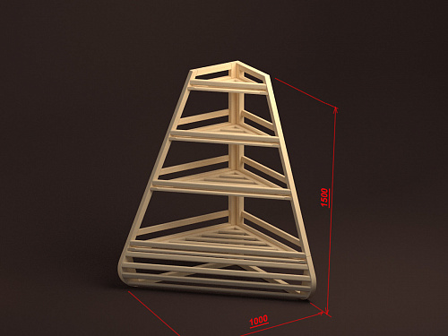 Угловой деревянный стеллаж Евромаркет Б012 для хлеба EM-02.212.000 СБ Угловой деревянный стеллаж Евромаркет Б012 для хлеба EM-02.212.000 СБ