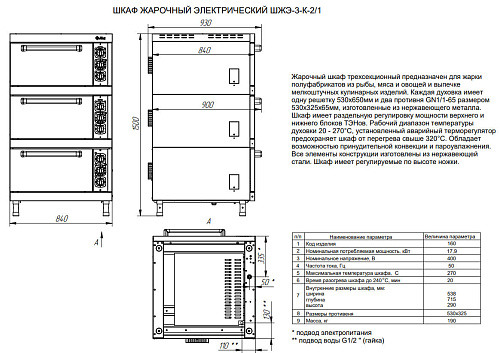 Жарочный шкаф Abat ШЖЭ-3-К-2/1 (с конвекцией) Жарочный шкаф Abat ШЖЭ-3-К-2/1 (с конвекцией)