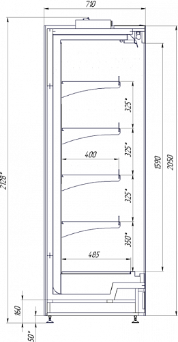 Холодильная горка Bonvini GARDA 2500x710x2050 выносной холод Холодильная горка Bonvini GARDA 2500x710x2050 выносной холод